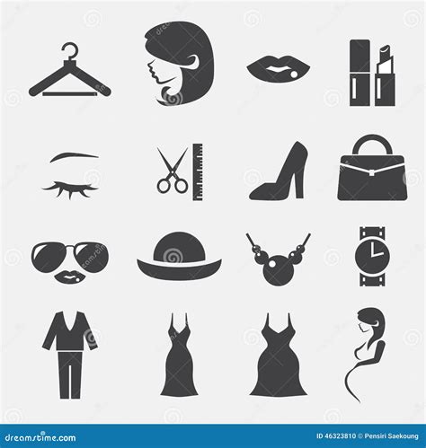 Fashion Icon Stock Vector Illustration Of Collection 46323810