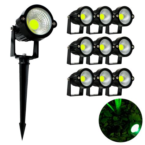 Kit Lumin Ria Espeto Jardim Led W Prova D Gua Verde Submarino