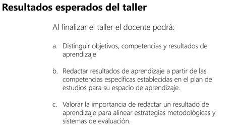 Resultados De Aprendizaje Ppt