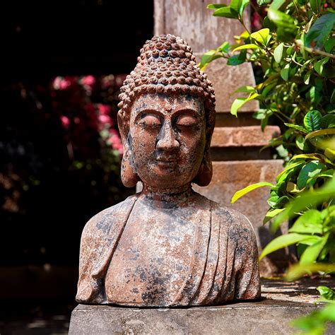 Floryden Buddha Statue for Home, Meditating Buddha Bust Statues, Rustic ...