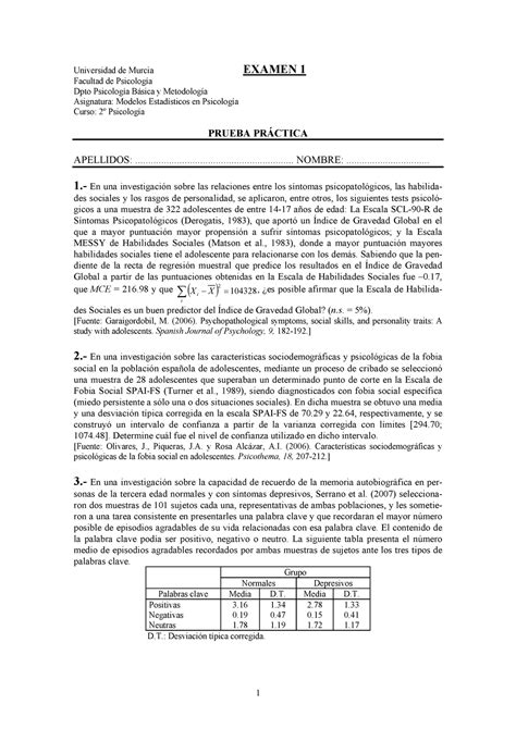 Examenes De Muestra Practica 2011 Preguntas Y Respuestas Universidad