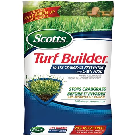 Scotts Turf Builder Halts Crabgrass Preventer With Lawn Food 15 000 Sq Ft Brickseek