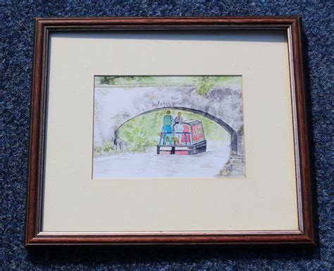 Bridge Trent And Mersey Canal Narrow Boat Passing Under A Bridge A