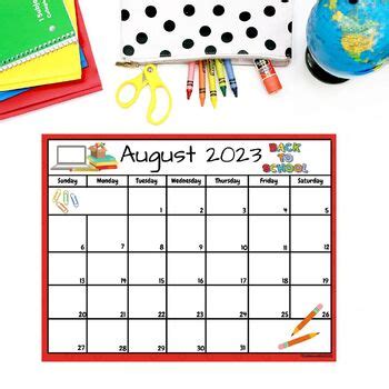 School Year Calendar Printable by ClubbhouseKids | TpT