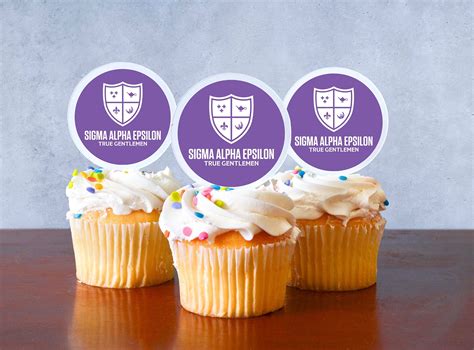 Sigma Alpha Epsilon Cupcake Toppers Officially Licensed