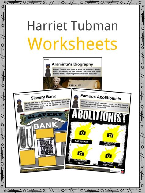 Harriet Tubman Facts, Worksheets, Information & Biography For Kids