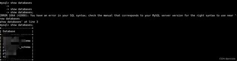 Mysql命令行操作报错：error 1064 42000 You Have An Error In Your Sql Syntax； Check The Manual1064