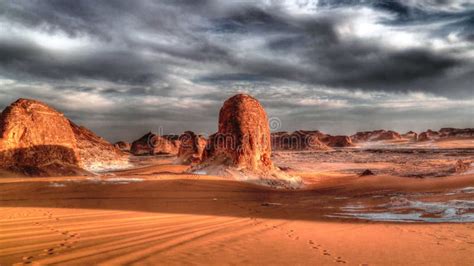 Panorama El Agabat Della Valle Deserto Bianco Sahara Egitto Immagine