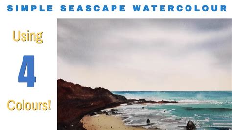 How To Paint A Simple Seascape In Watercolour With Just 4 Colours