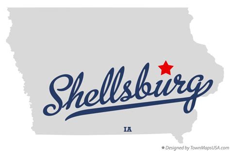 Map of Shellsburg, IA, Iowa