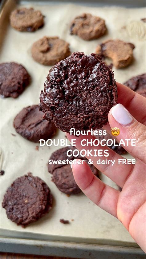 Flourless Sweetener Free Double Chocolate Cookies Way To Health Kitchen