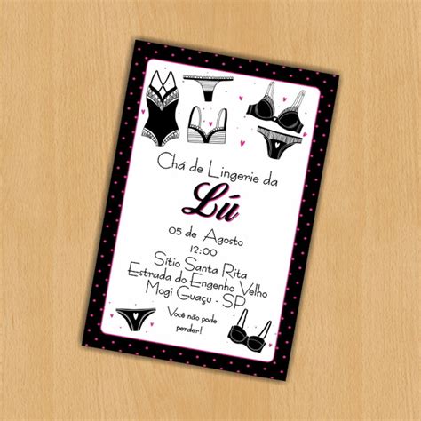 Convite Cha De Lingerie Elo7