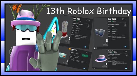 13th Roblox Birthday Roblox Youtube