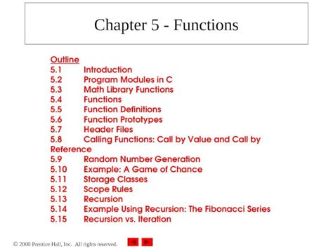 Ppt Chapter 5 Functions Dokumentips