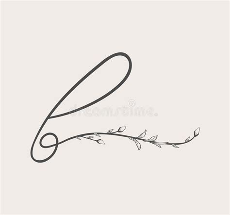 Vector Hand Drawn Floral B Monogram and Logo Stock Vector ...