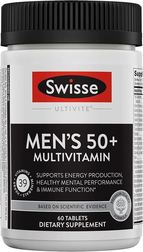 Swisse Daily Multivitamin For Men 50 And Over 39 Vitamins Antioxidants And