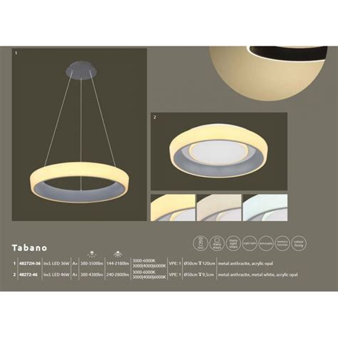 Plafoniera LED Dimabila Cu Telecomanda Design Modern TABANO Alb