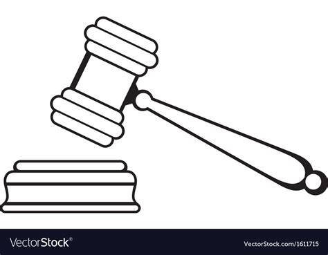 Judge gavel Royalty Free Vector Image - VectorStock