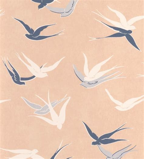 Swallow Wallpaper In Rose Nude By Casadeco Jane Clayton