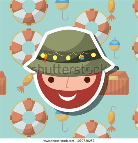 Fishing People Cartoon Stock Vector Royalty Free 1092720257