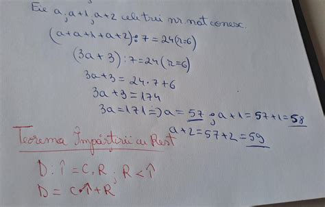 Suma A Trei Numere Naturale Consecutive Se Mparte La Si Se Obtine