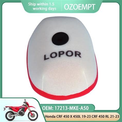 OZOEMPT DUAL LAYER FOAM Motorcycle Air Filter Apply To Honda CRF 450 X