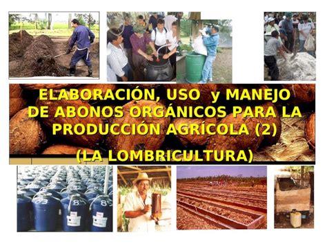 PPT ELABORACIÓN USO y MANEJO DE ABONOS ORGÁNICOS PARA LA PRODUCCIÓN