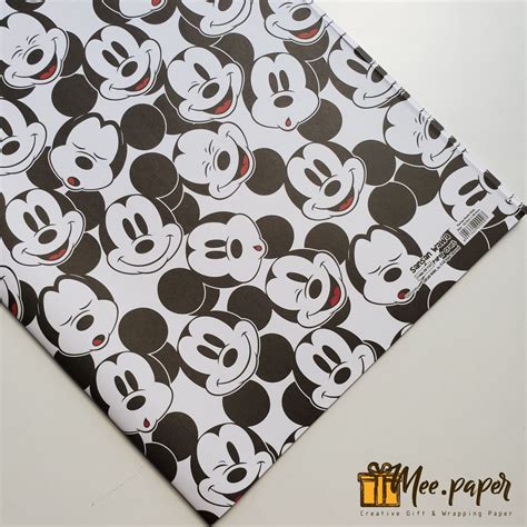 Jual Kertas Kado Sansan Wawa Motif Mickey Mouse 02 Black White