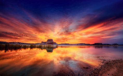 Sunset Reflection Macbook Air Wallpaper Download Allmacwallpaper