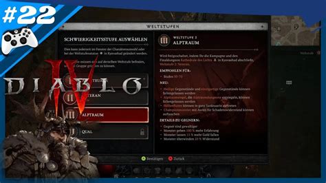 Diablo 4 Ep 22 Druide HC 53 Weltstufe 3 Freischalten Kathedrale