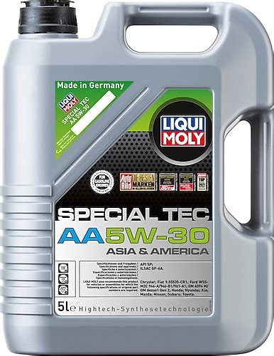 Liqui Moly Special Tec Aa W Lt Motor Ya Fiyatlar Zellikleri