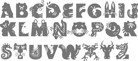 Animal Alphabet Font