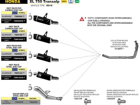 Dr Silenciador Dakar R Plica Homologado Arrow Honda Xl