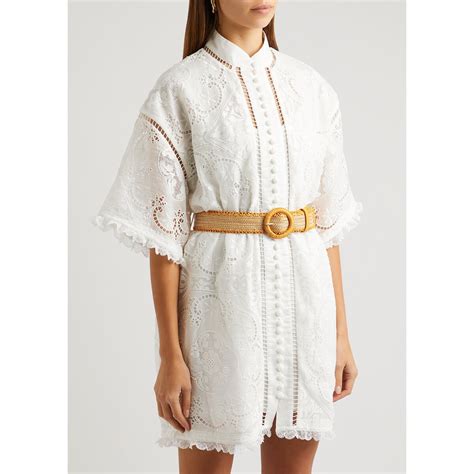 Zimmermann Laurel Broderie Anglaise Mini Dress Ivory 1 Editorialist