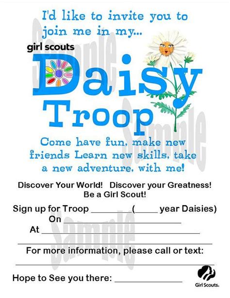 Invitation To Join Daisies Daisy Girl Scouts Girl Scouts Girl Scout Badges