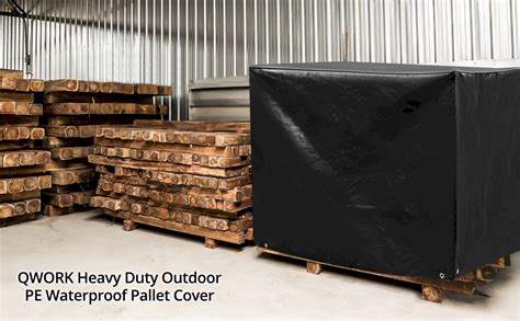 Qwork Pallet Cover 2 Pack Heavy Duty Outdoor Pe