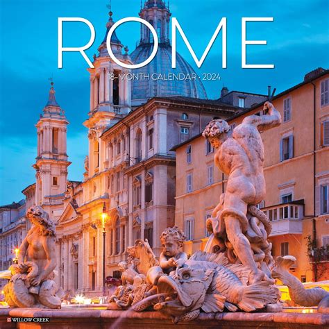 Willow Creek Press Rome Monthly 2024 Wall Calendar 12 X