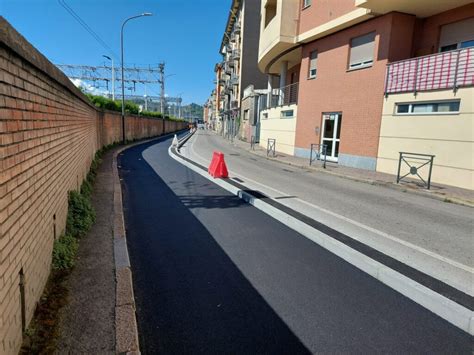 Corso Gramsci Asfaltata La Nuova Pista Ciclabile Che Collega Piazza