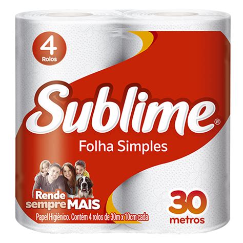 1510 PAPEL HIG SUBLIME FOLHA SIMPLES 30M 16X4 ELITE Provale Professional