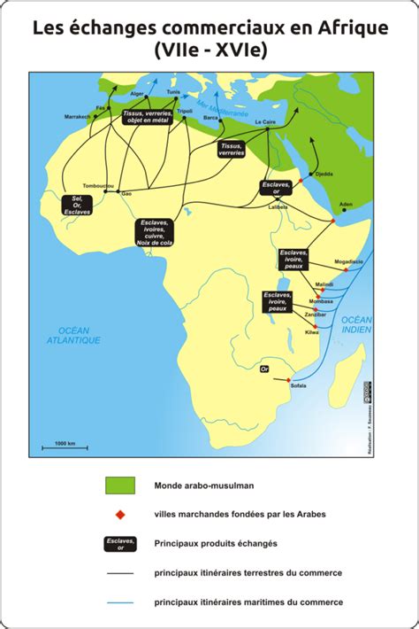 Les échanges commerciaux en Afrique VIIe XVIe siècles L atelier