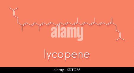 Lycopene Red Tomato Pigment Molecule Atoms Are Represented As Spheres