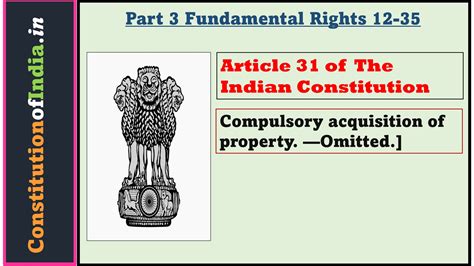 Article 31 Of Indian Constitution 31a 31b 31c 31d