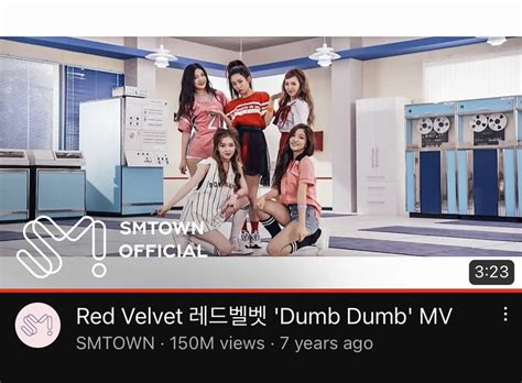 Red Velvet Crave On Twitter Dumb Dumb Mv Has Surpassed 150 Million Views On Youtube 🎉🎉🎉 🎶