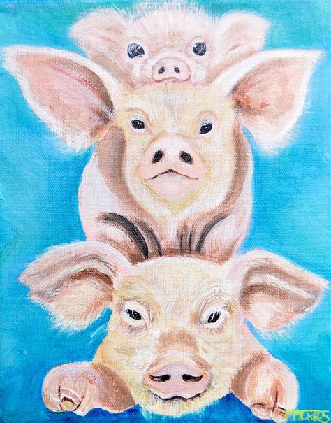 Three Little Pigs Painting By Melissa Torres Fine Art America