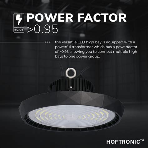 LED High Bay 200W IP65 Dimmable 5700K 190lm W Powered By Hoftronic