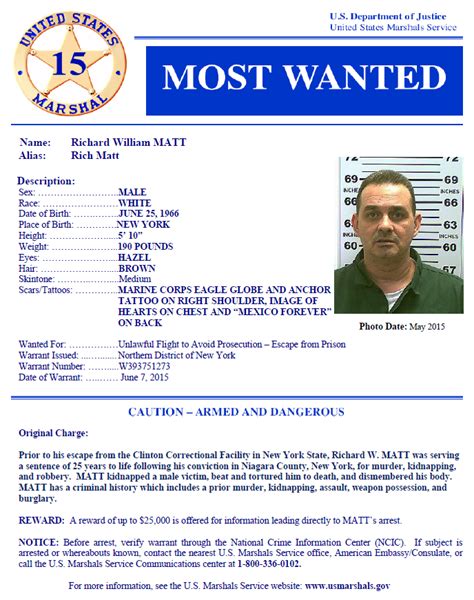 New York Prison Escapees Added To U S Marshals Service 15 Most Wanted