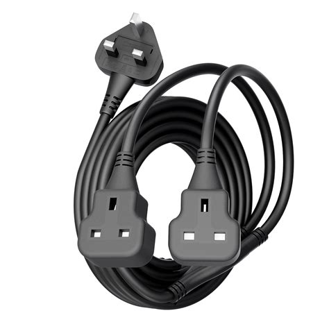 Buy Double Socket Extension Lead Outdoor 5m Power Cable Black Extension