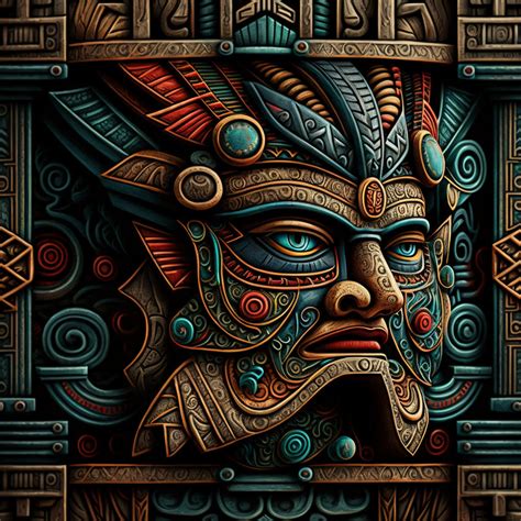 Mayan Wall Art / Digital Print / Mayan Art / Vibrant Wall Art / Digital ...