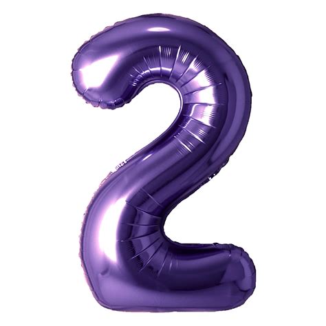 Buy 40" Purple Number 2 balloons for only 2.98 USD by Airise - Balloons ...