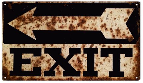 Exit Garage Shop Gas Station Vintage Looking Metal Sign 8x14 ...